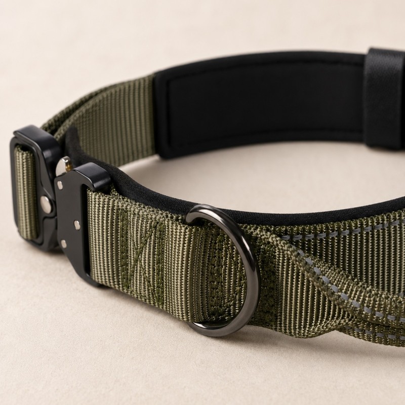 Collar Rukka Pets Mission verd oliva amb nansa | Smartdog