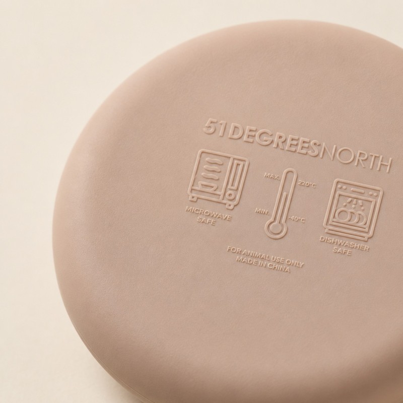 51 Degrees North Sili comedero de silicona rosa | Smartdog