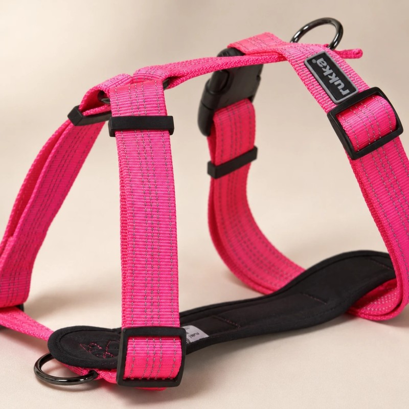 Rukka Form Neon rosa | Arnés para perro en Y reflectante