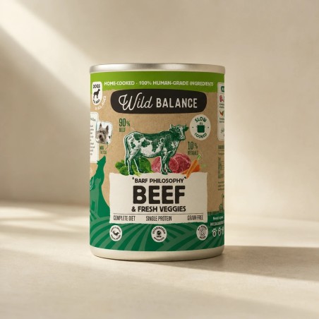 Lata de ternera con verduras frescas para perros 400 gr
