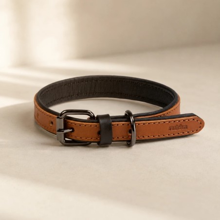 Collar de piel Rukka Dual Conac para perro | Smartdog