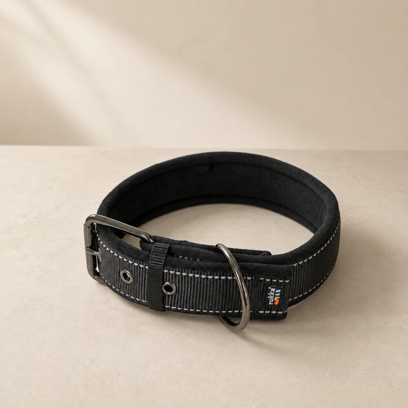 Collar Rukka Soft negro suave y ajustable | Smartdog