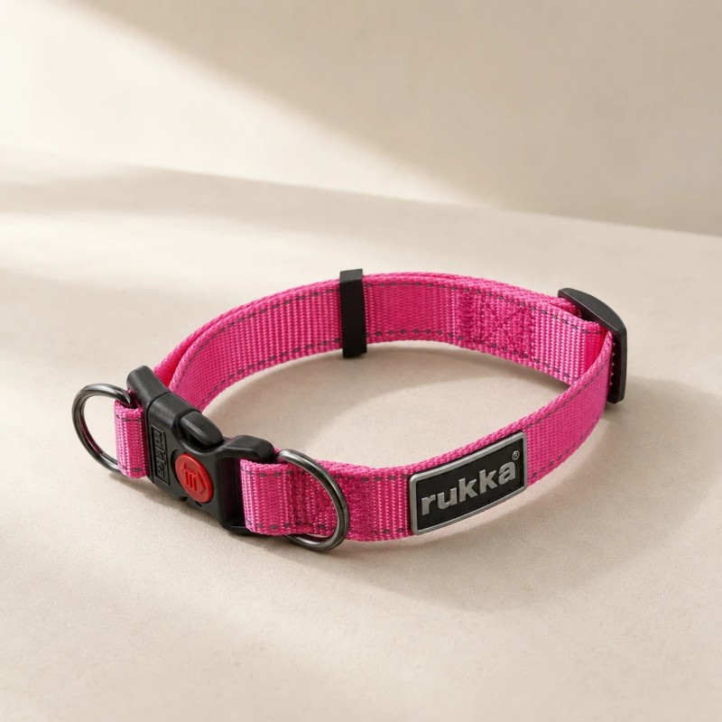 Collar Rukka Pets Bliss fucsia reflectante | Smartdog