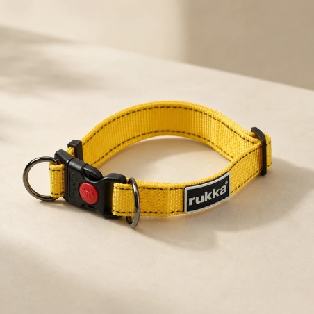Collar Rukka Bliss amarillo reflectante ajustable | Smartdog
