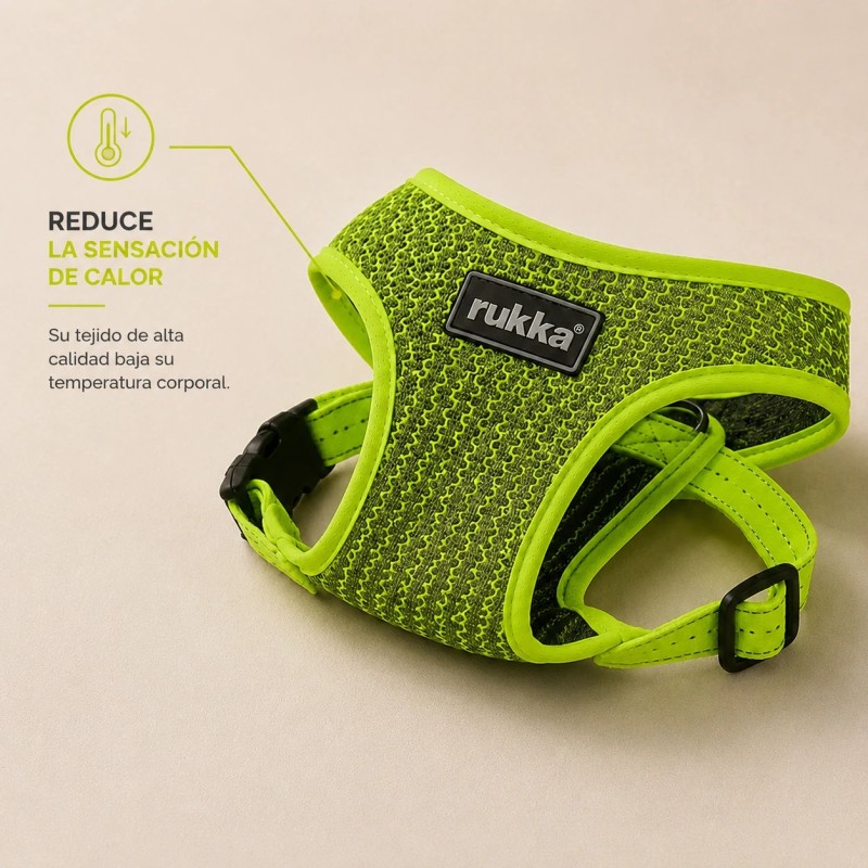 Arnés Rukka Comfort Air en Y amarillo transpirable