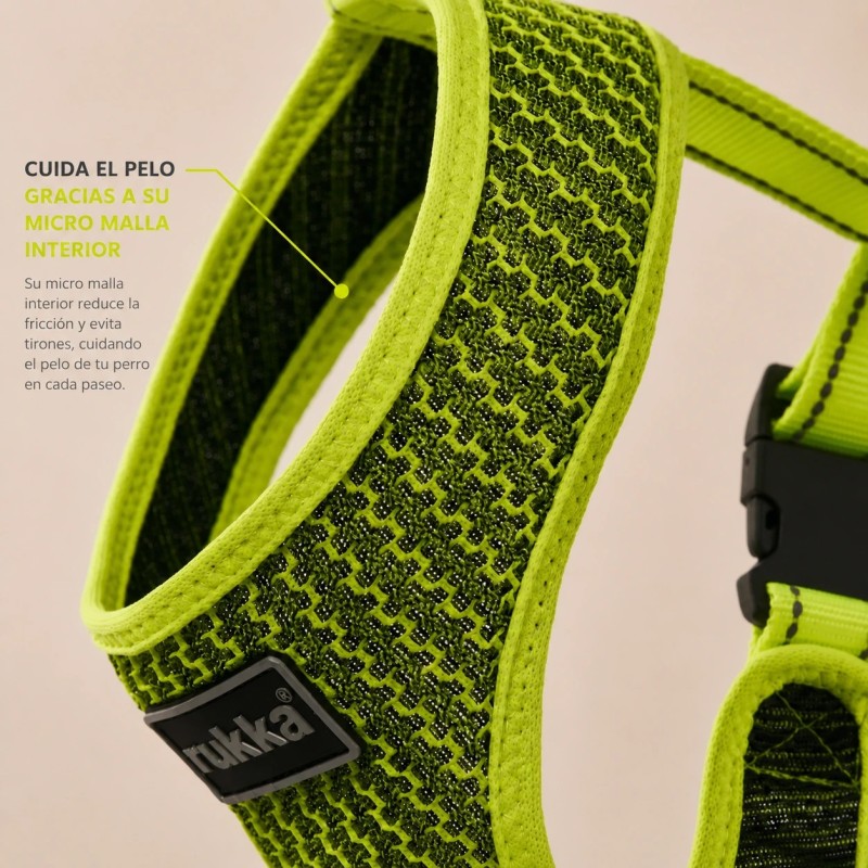 Arnés Rukka Comfort Air en Y amarillo transpirable