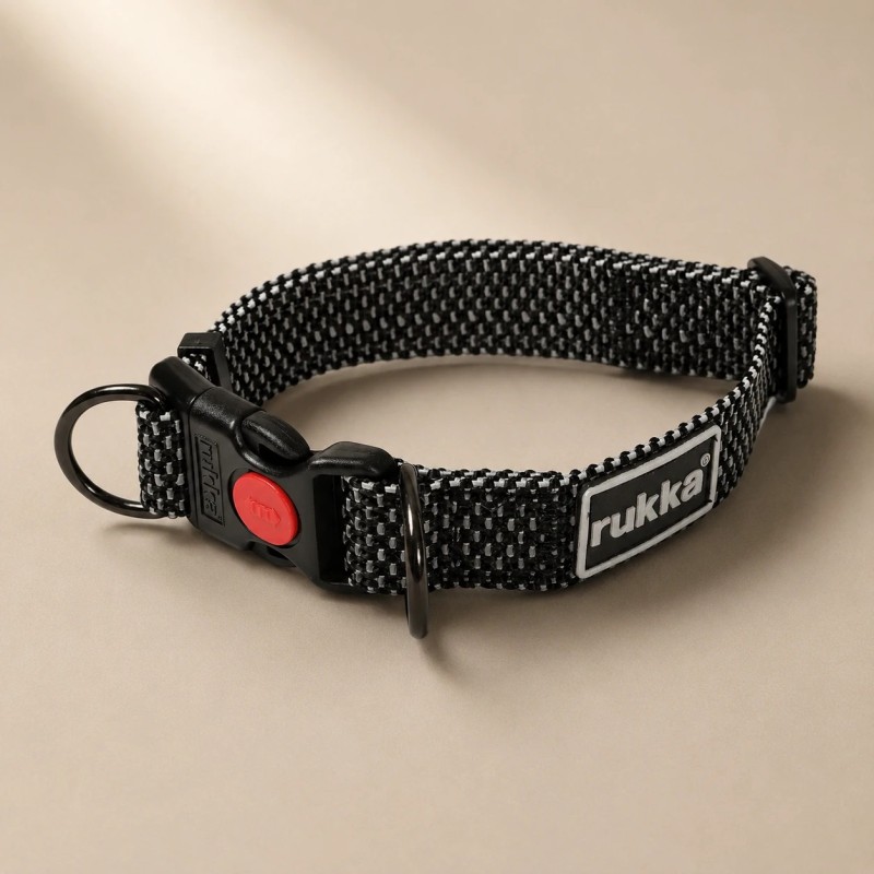 Collar Rukka Star reflectante con doble anilla de seguridad