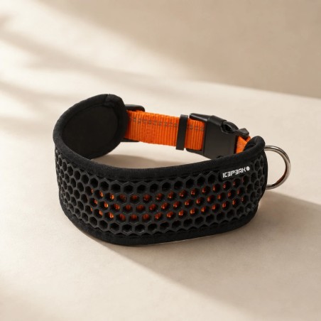 Icepeak Pet Comb: collar acolchado reflectante naranja