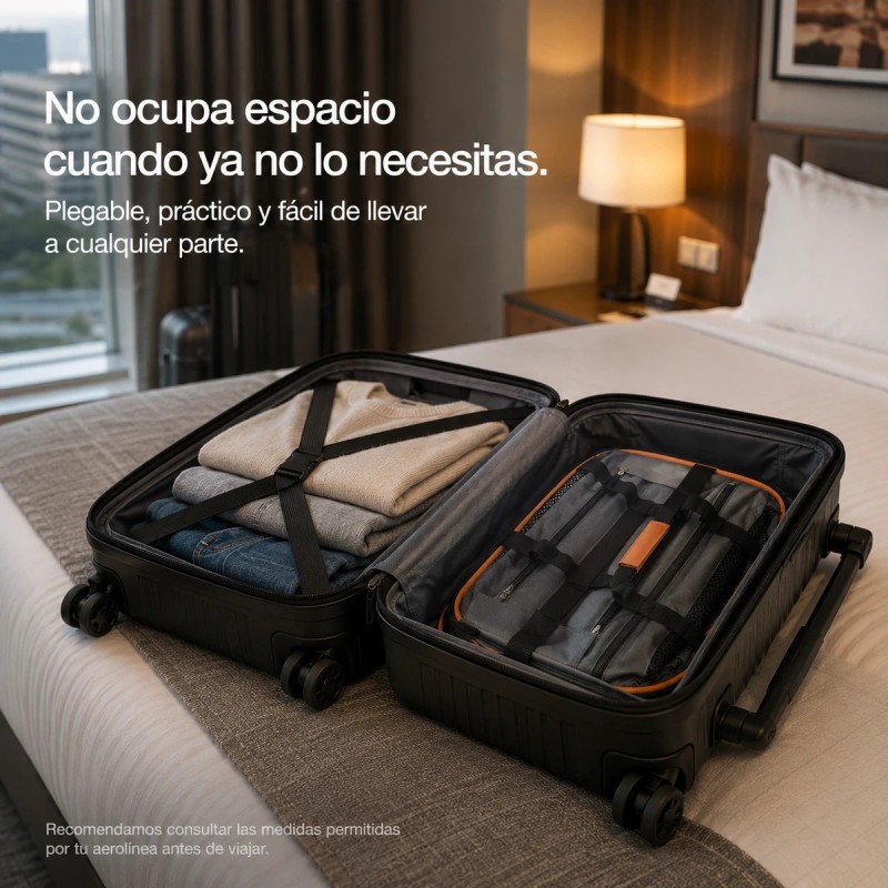 El Carry-On es completamente plegable y cómodo de usar.