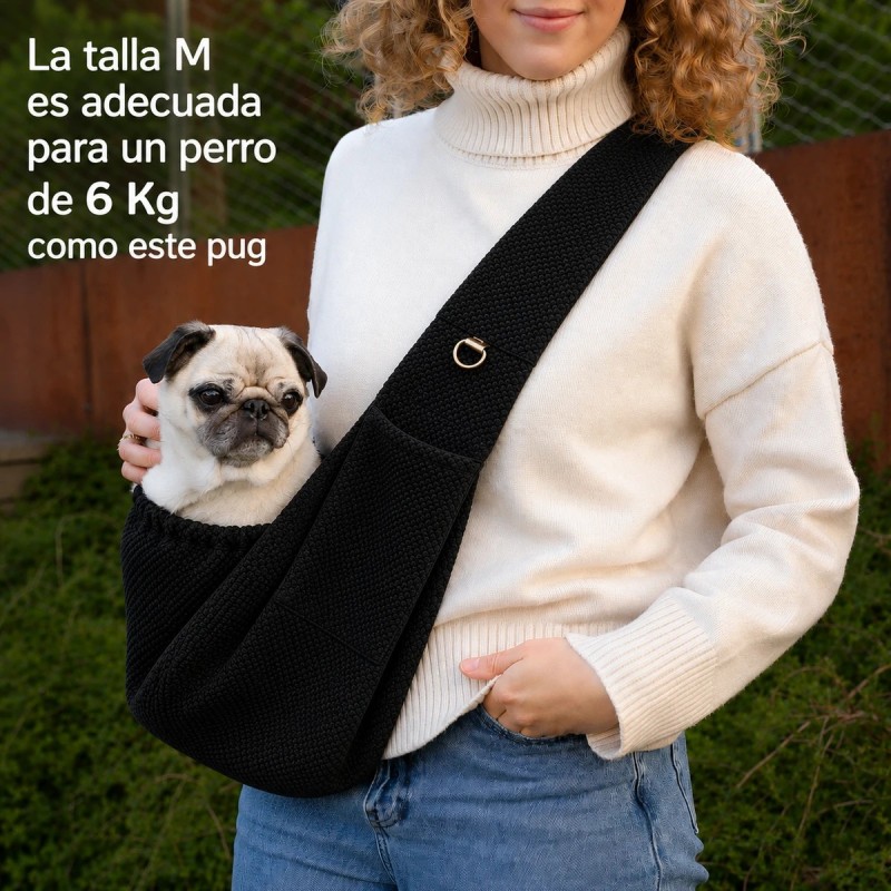 Muffin & Berry Sawyer | Bandolera negra para perro pequeño