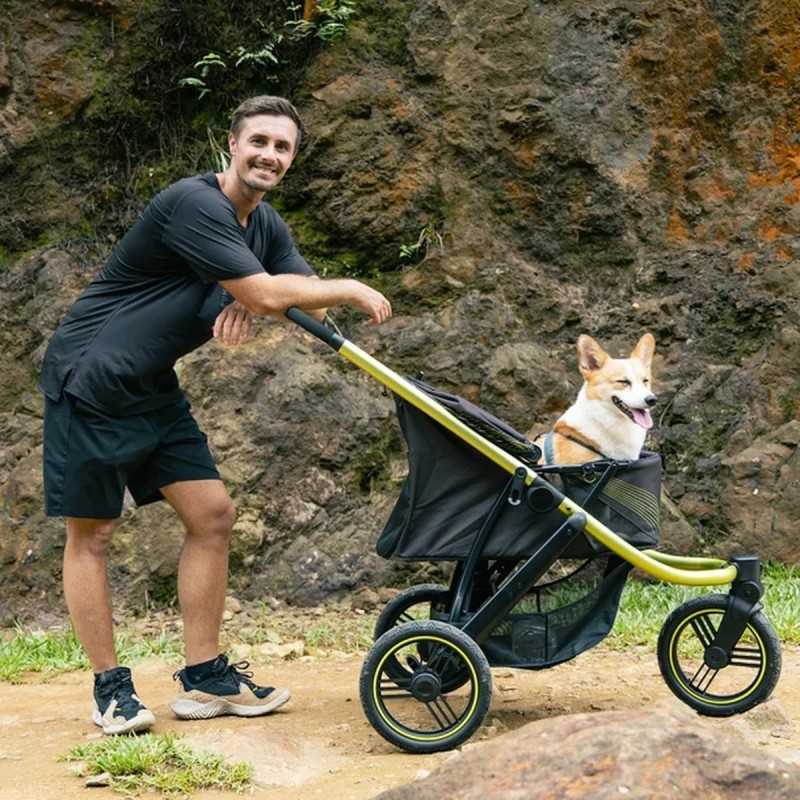 Carrito para perros Premium Comfort negro hasta 25 kg