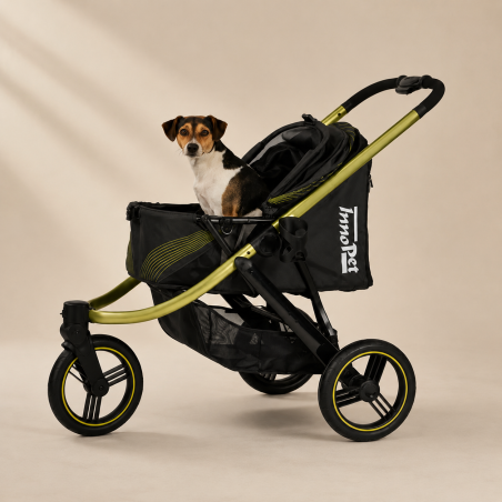 Cotxet per a gossos InnoPet Premium Comfort negre fins a 25 kg