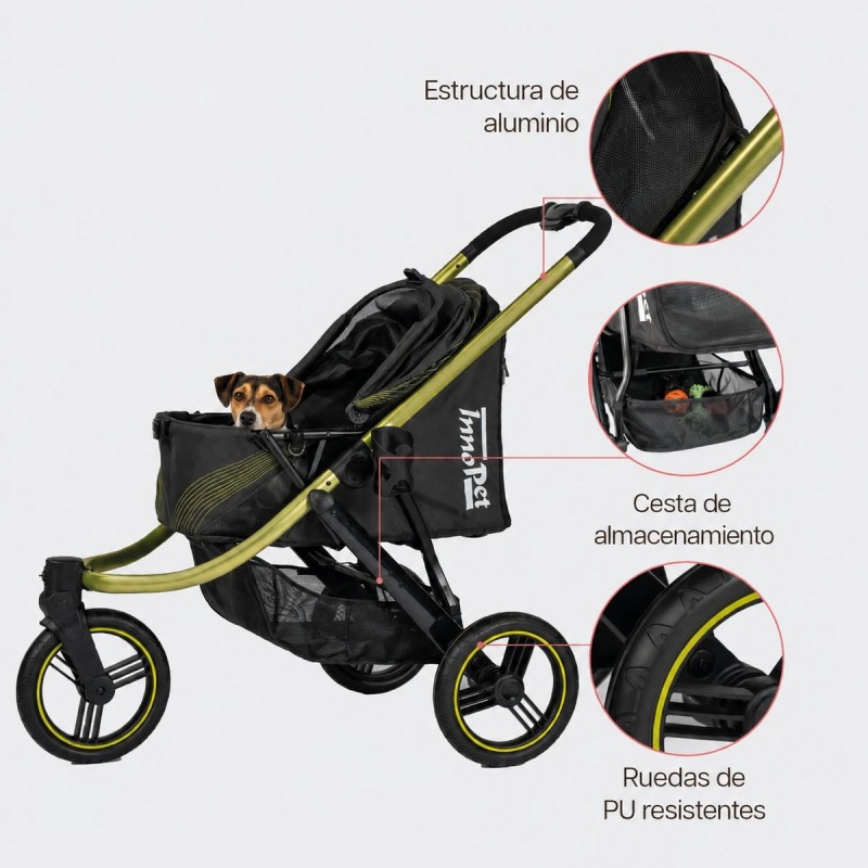 Cotxet per a gossos InnoPet Premium Comfort negre fins a 25 kg