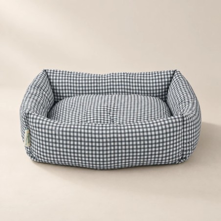 Llit per a gos de quadres vichy | Freedog Cottage Blau