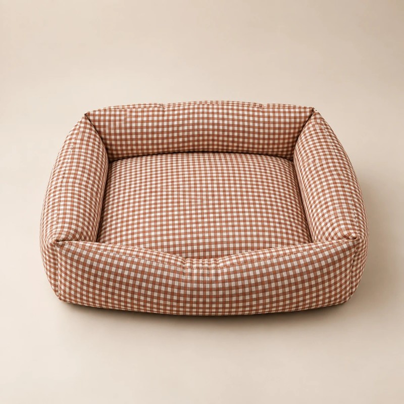Freedog Cottage rojo vino | Cama para perro con bordes