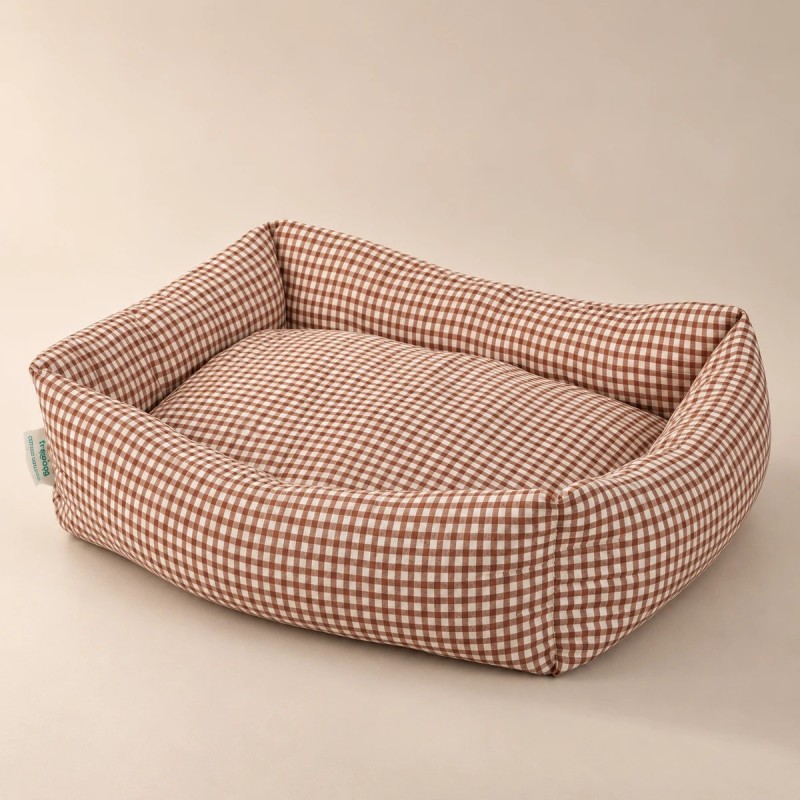 Freedog Cottage rojo vino | Cama para perro con bordes