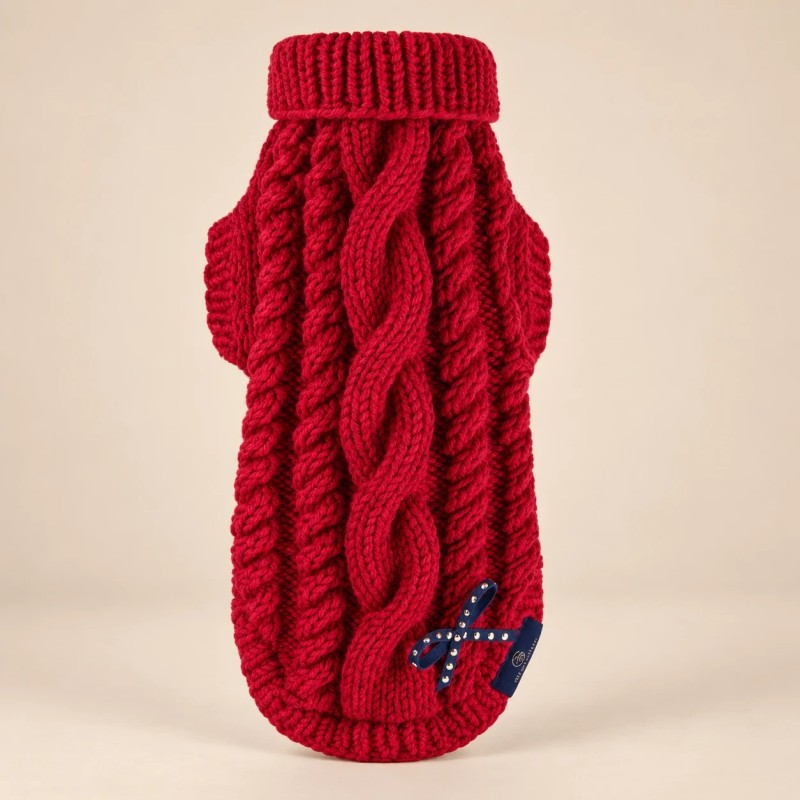 Oh!Charlie LoveRed | Jersey de lana para perro rojo