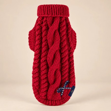 Oh!Charlie LoveRed | Jersey de lana para perro rojo