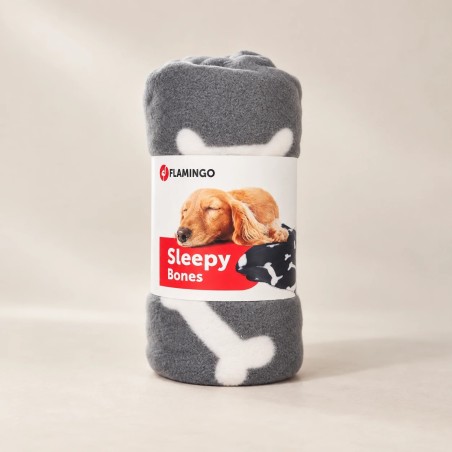 Manta Karlie gris de fleece para perro 100 × 70 cm