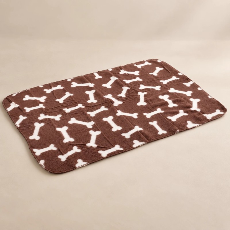 Manta Karlie marró fleece per a gos 100 × 70 cm