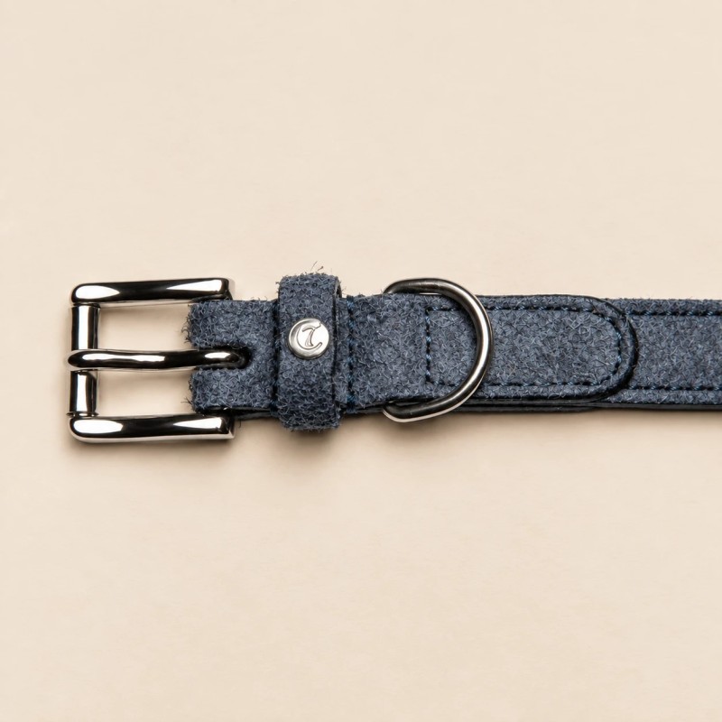 CLOUD7 Hofgarten Dusty Blue | Collar de piel para perro