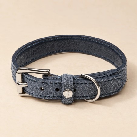 CLOUD7 Hofgarten Dusty Blue | Collar de pell per a gos