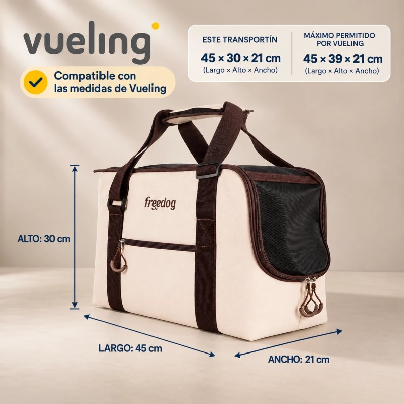 Transportín Vueling TravelTails para viajar en avión 45x21x30