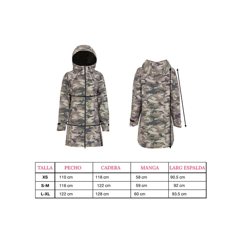 Chubasquero para mujer Visibility Camuflaje