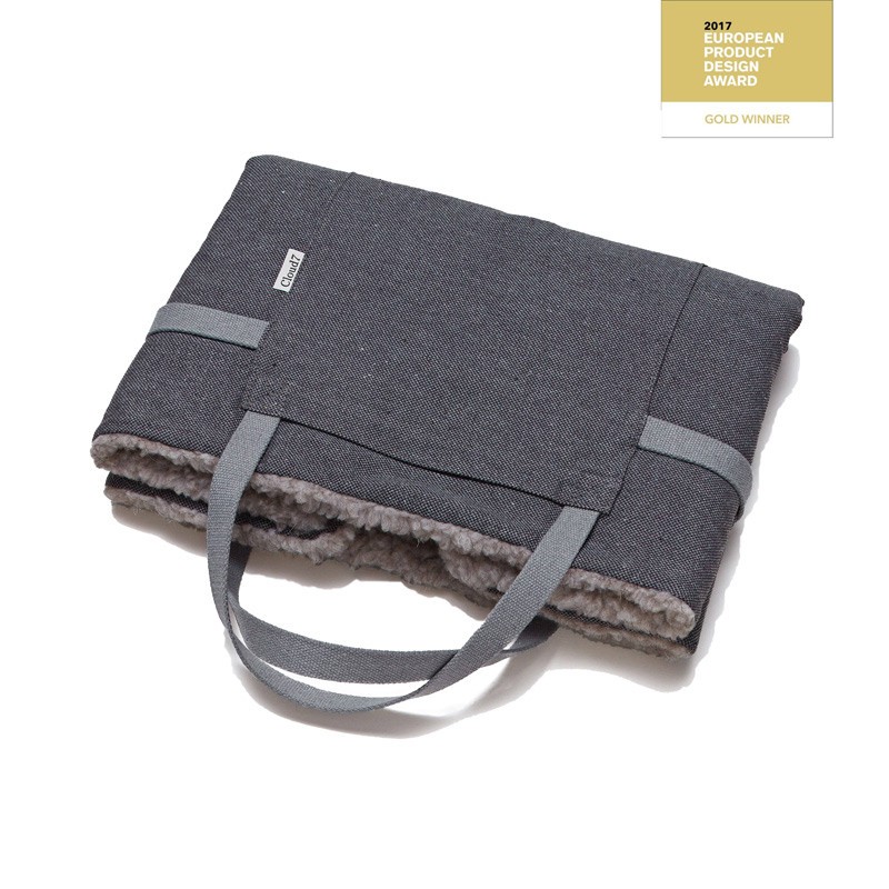 Cama para perro de viaje Tweed color topo