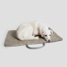 Cama para perro de viaje Tweed color gris