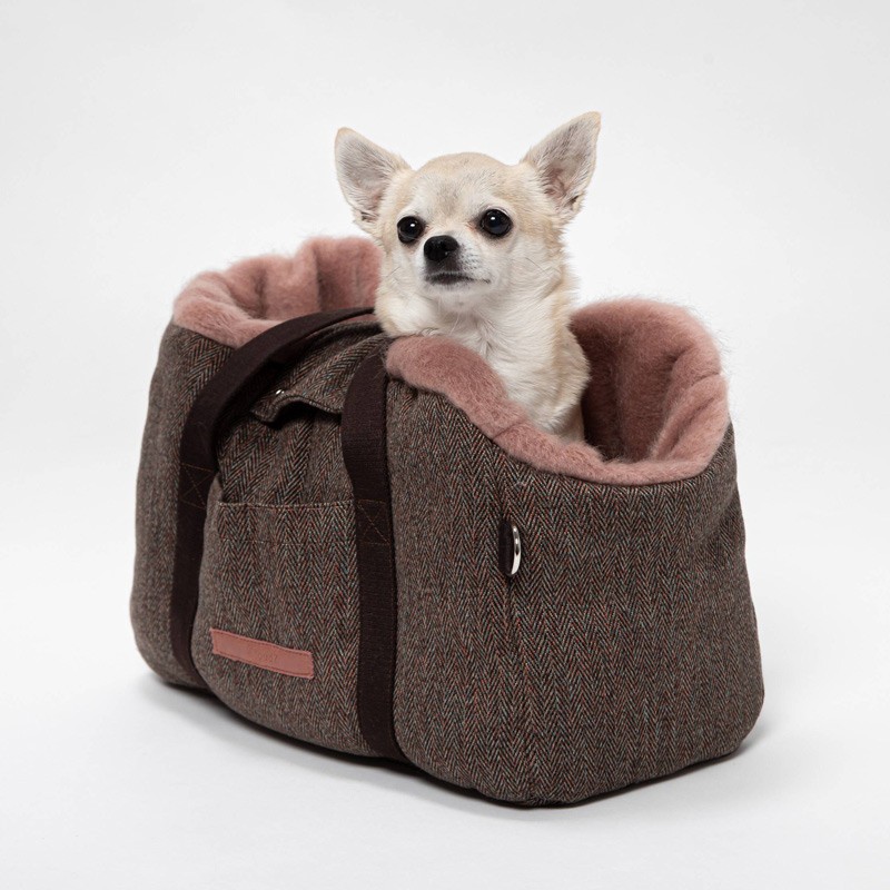 Bolso Milano-Herringbone para chihuahua