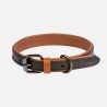 Collar de piel con doble refuerzo