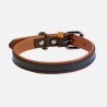 Collar de cuero bicolor