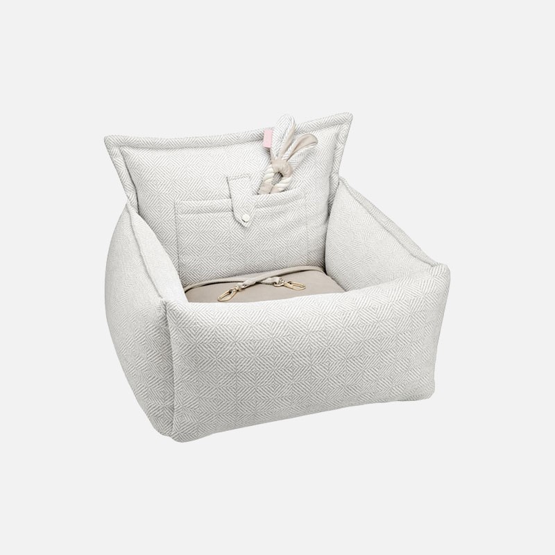 Asiento para coche para perro Florence blanco