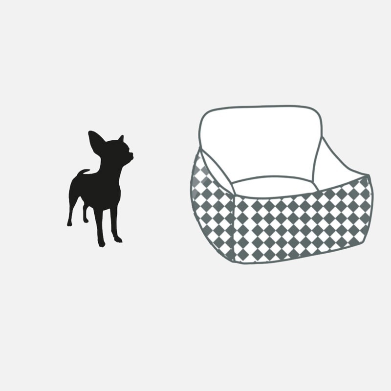 Asiento de coche para perro Mademoiselle Rosa