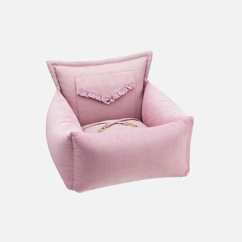 Asiento de coche para perro Mademoiselle Rosa