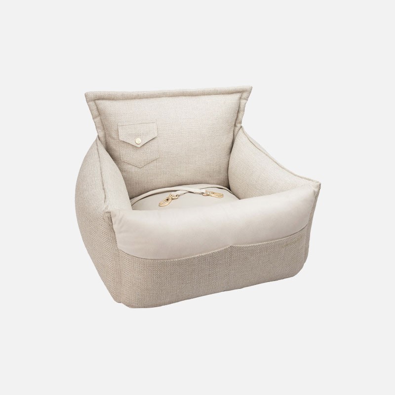 Asiento coches perros Winston beige