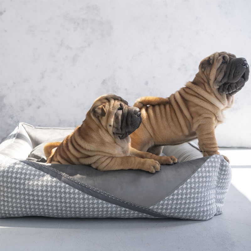 Cama perro Glamour Deluxe Gris