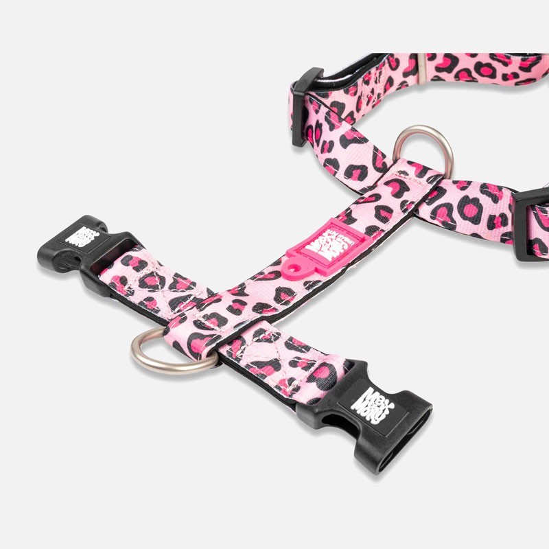 Arnés Leopard Pink