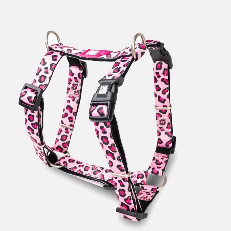 Arnés Leopard Pink