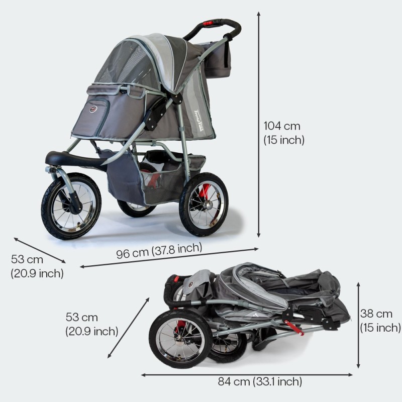 Carrito para perros Comfort Air ECO ligero y plegable