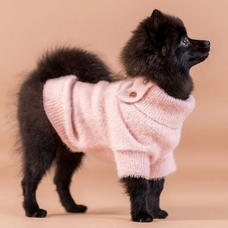 Furry Knit Sweater Rosa