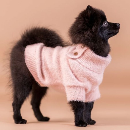 PAIKKA Furry Knit Sweater rosa | Jersey para perro
