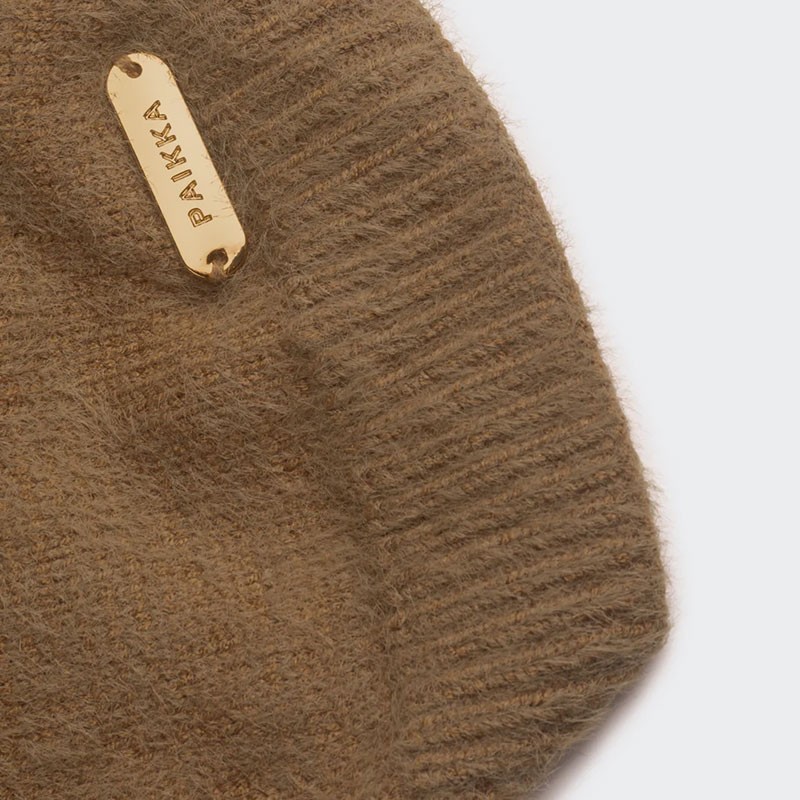 PAIKKA Furry Knit Sweater | Jersey para perro marrón