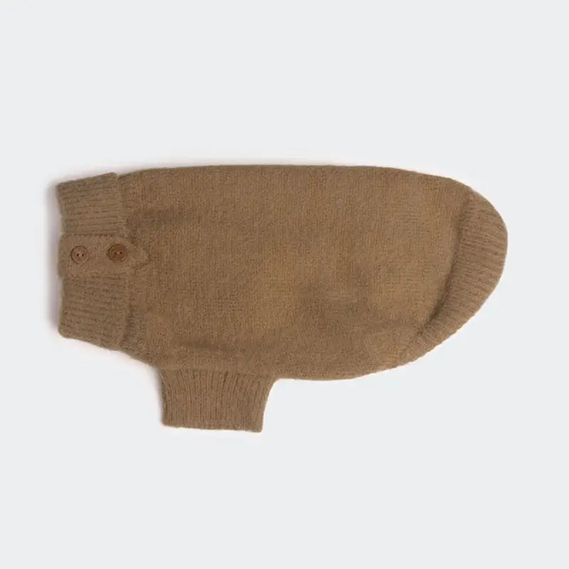 Furry Knit Sweater Marrón
