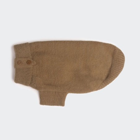 PAIKKA Furry Knit Sweater | Jersey para perro marrón