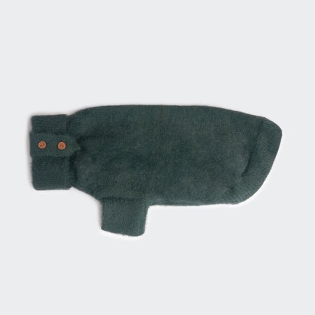 PAIKKA Furry Knit Sweater | Jersey para perro verde