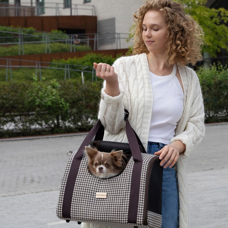 Transportín Gianna de Muffin & Berry elegante para perros pequeños