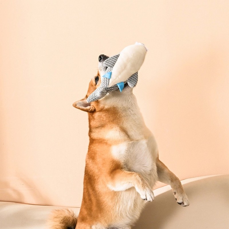 HugSmart Tiburón resistente | Juguete para perros
