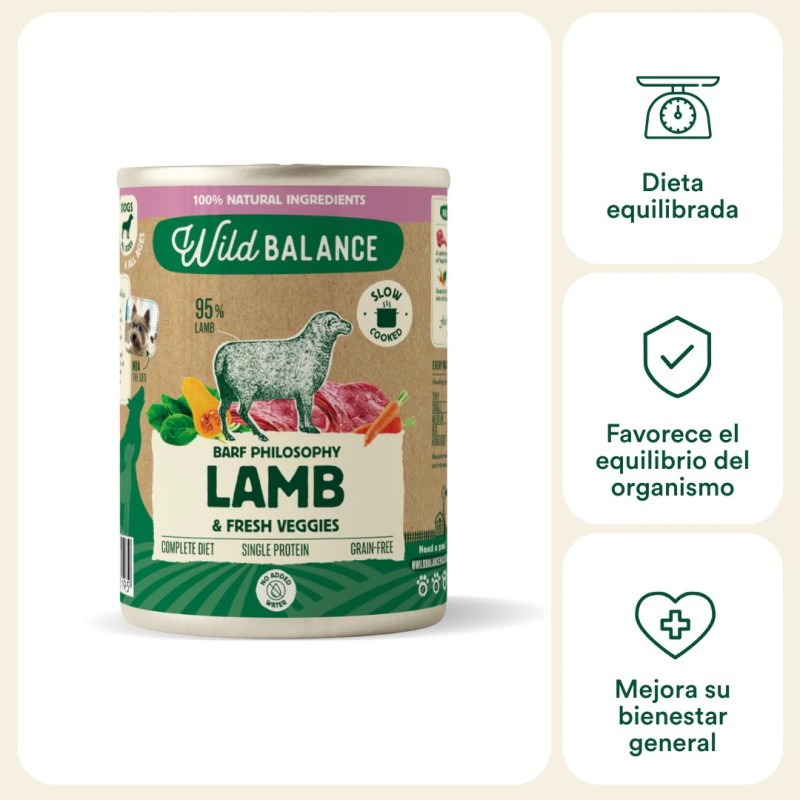 Wild Balance lata de cordero 400 g para perros